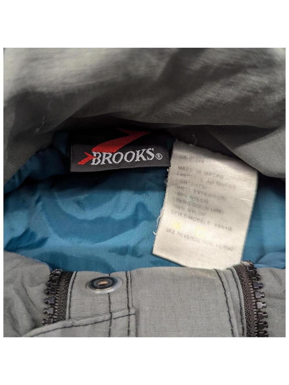 Vintage 90s Brooks TCS tech windbreaker Turquoise jacket - Picture 4 of 8